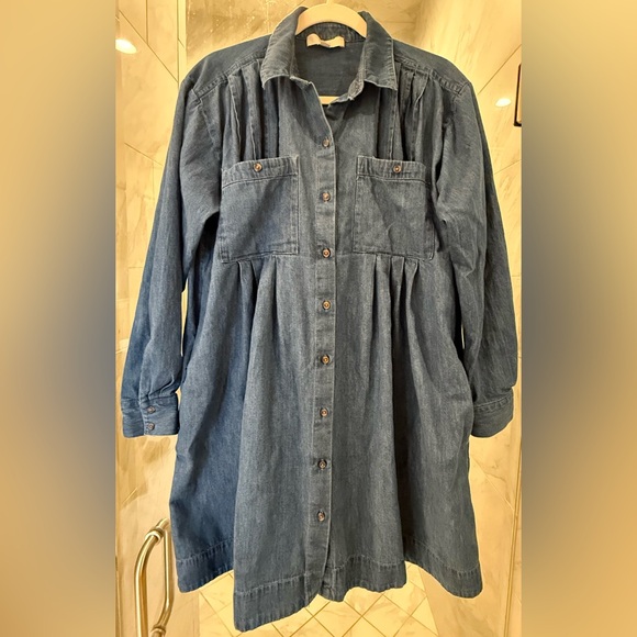 Loft Chambray Mini Dress - Picture 2 of 5